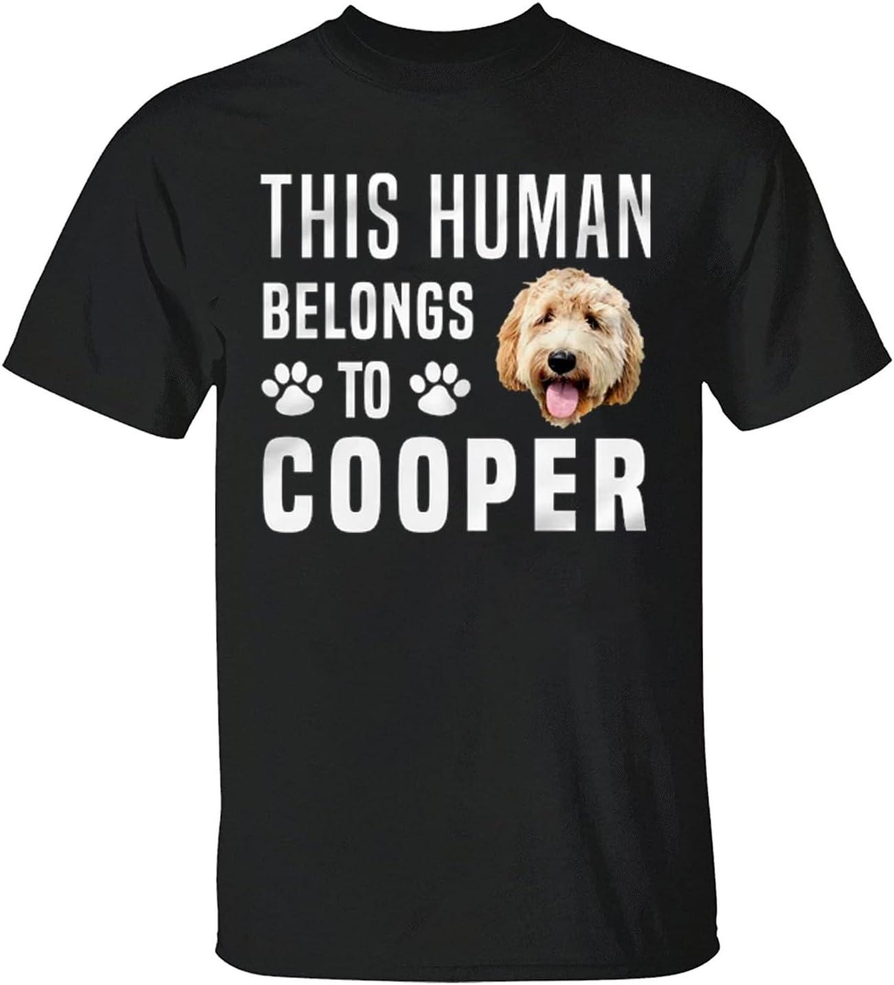 REKYLAWA Персонализированная футболка с портретом питомца, Футболка с фото и именем питомца, Персонализированная футболка для папы собаки, Футболки для пап S