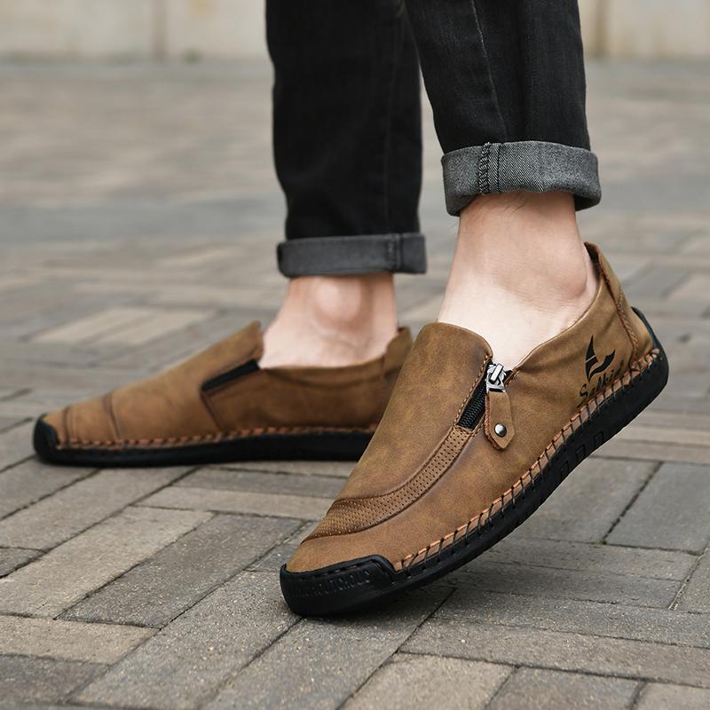 Handmade Men's Casual Shoes Comfortable And Breathable Moccasins Men Flats Shoes Driving Shoes