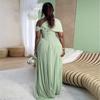 2026 Elegant One-Shoulder Pleated Waist-Cinched Lace-Up Long Sleeve Dress for Women