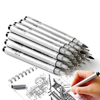 Premium 10 pezzi Micron Neelde Disegno Penna a tratto fine Penna a mano Pennarelli per schizzi a pigmento impermeabile per forniture artistiche di design