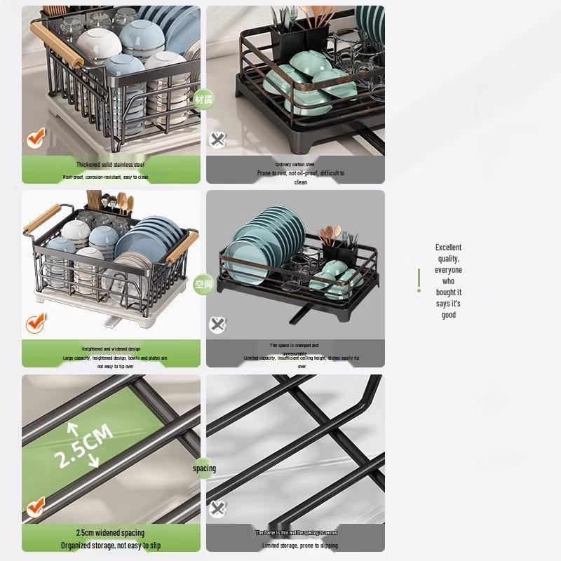 Handun Stainless Steel Kitchen Dish Drying Rack