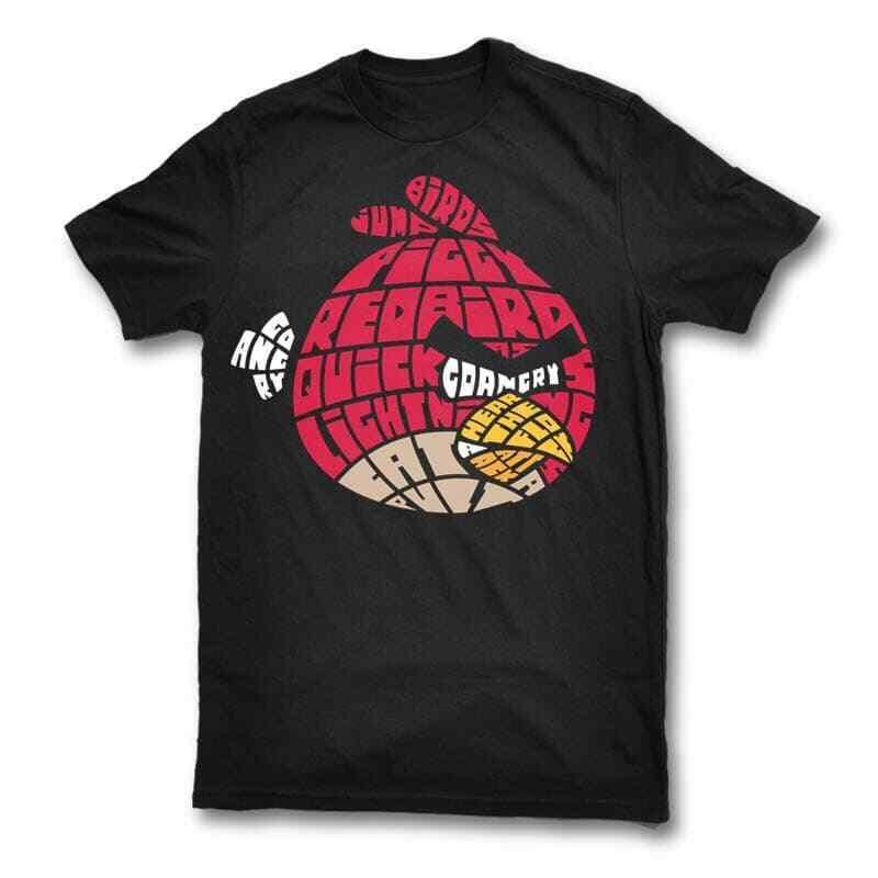 

Angry Bird Calligram Unisex T-Shirt
