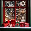 New Electrostatic Window Stickers Christmas Decorations White Snowflake Glass Window Deer Electrostatic Stickers