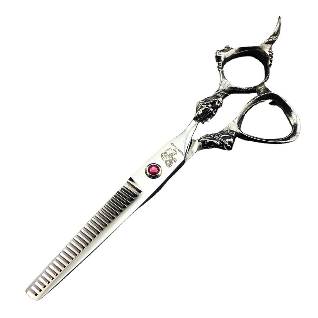Manico Drago Argento Pk da 6,0 Pollici, Forbici per Capelli, Forbici per Capelli, Forbici Piatte, Forbici per Frangia, Forbici Dentate, Sottili