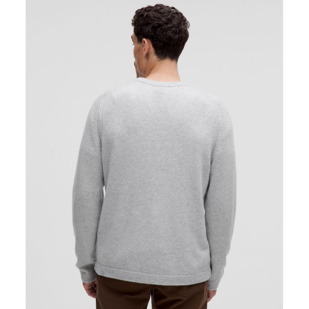 Lululemon New Venture Cashmere Crewneck Sweater Heathered Silver Fox