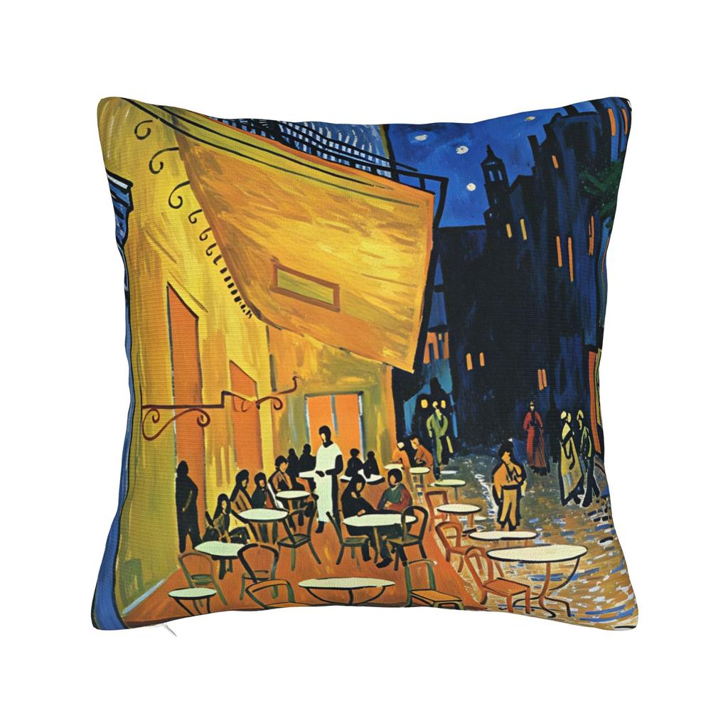 Pillow Case Van Gogh Oil Painting Square Pillow Cover Fashion Cushion Cover Graphic Pillowcases For Office Car Home Decorative