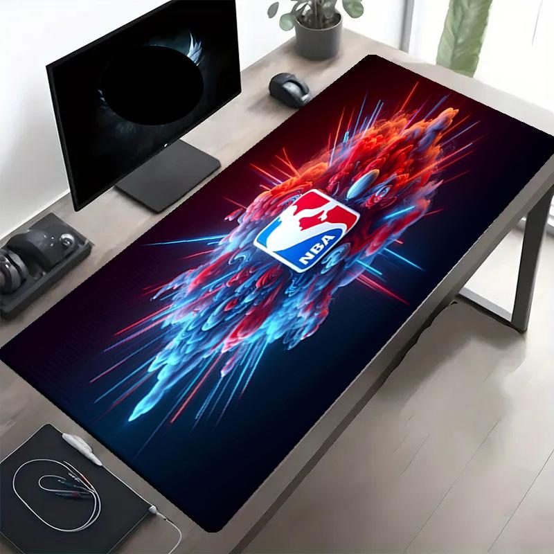 NBA Print Mauspad, Anti-Rutsch Desktop Tastaturmatte, für PC Laptop Gaming Arbeiten Tägliche Nutzung, Cooles Festival Überraschungsgeschenk