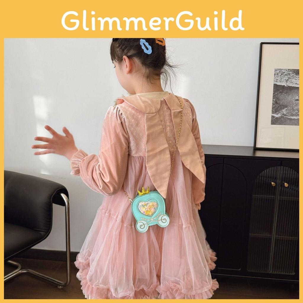 Cute Childrens Crown Princess Shoulder Bag With Girl Sequins For Dailys Use