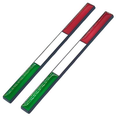 Shymie Autoemblem Italien Aufkleber 3D Tricolore Metallaufkleber Flaggenmuster Außen für italienische