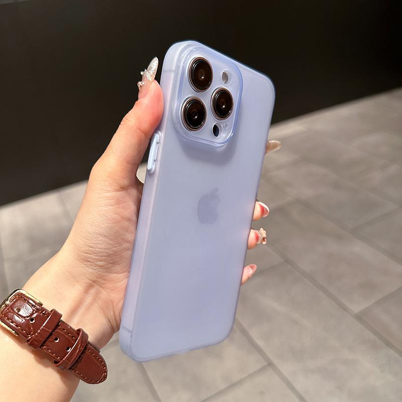 0.3mm Ultra Thin Matte Case For For Iphone 16 15 14 13 12 11 Pro Max Plus Mini Silicone Soft Candy Color Transparent Cover