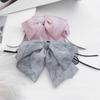 Chiffon bow streamer low ponytail hairpin women's 2025 new high-end back head disc hair grab clip hairpin headdress