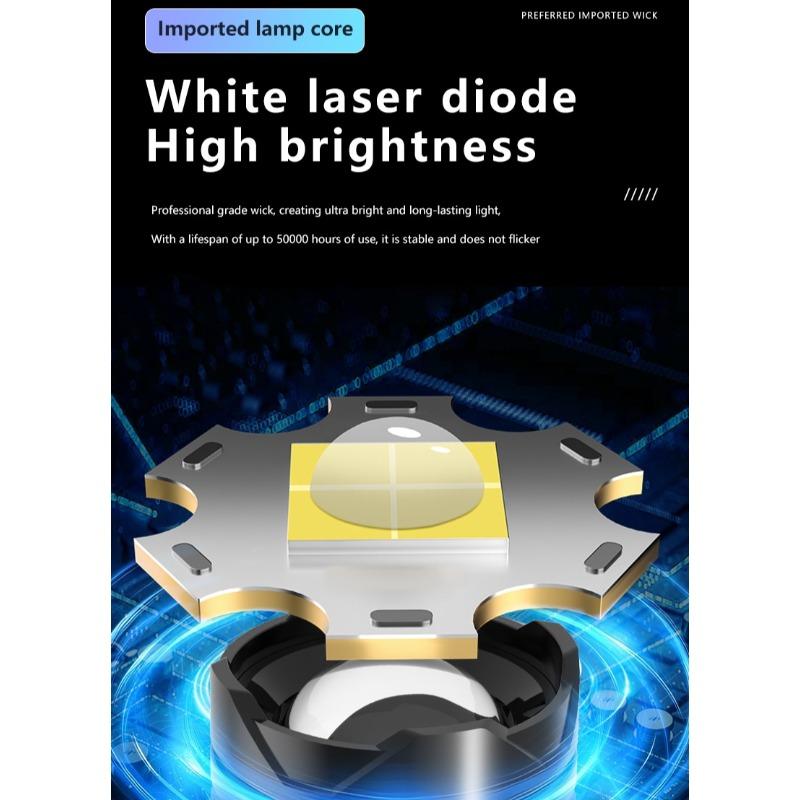 High Power  LED Flashlights Built-in battery USB Rechargeable Strong Hand Light Multifunctional Torch Lamp For Emergency Camping