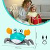 Dancing Escape Crab Toy, USB Charging Electronic Run Away Crab, Interactive Crawling Toy For Baby Toddler Tummy Time