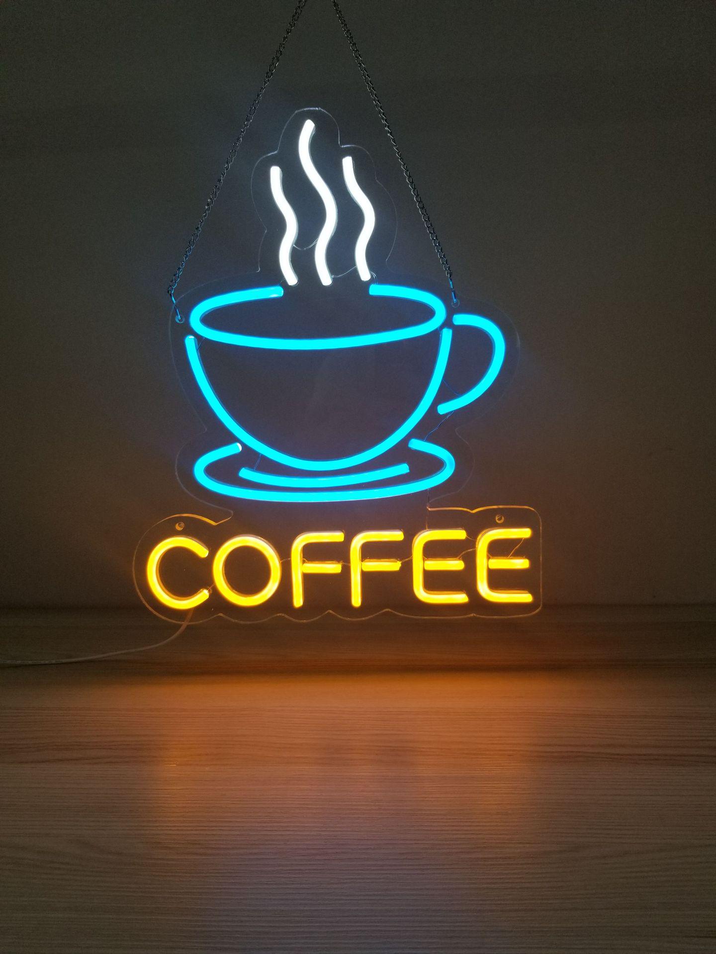 

Neon Light Luminous Characters Wall Sign for Bar or Coffee Shop Decoration