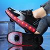 Inline Skates with LED Lights for All Ages - Single Wheel Roller Shoes for Men, Women, and Children