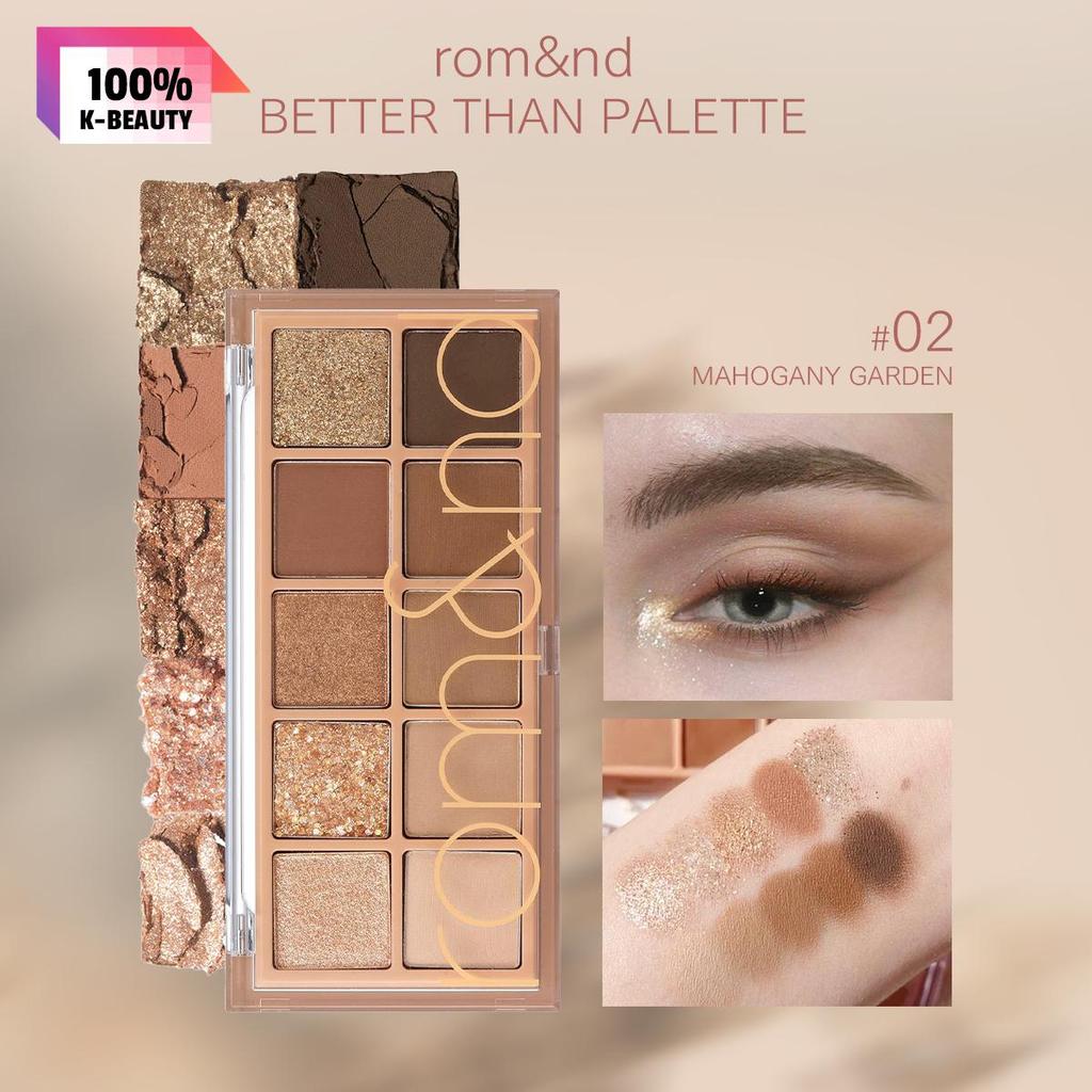 Rom&nd MELHOR QUE AS PALETAS 00-09/11-13, Inspirada no Jardim, Tons Totalmente Harmoniosos, Amigável para Iniciantes, Multiuso, K-Beauty, Maquiagem Coreana