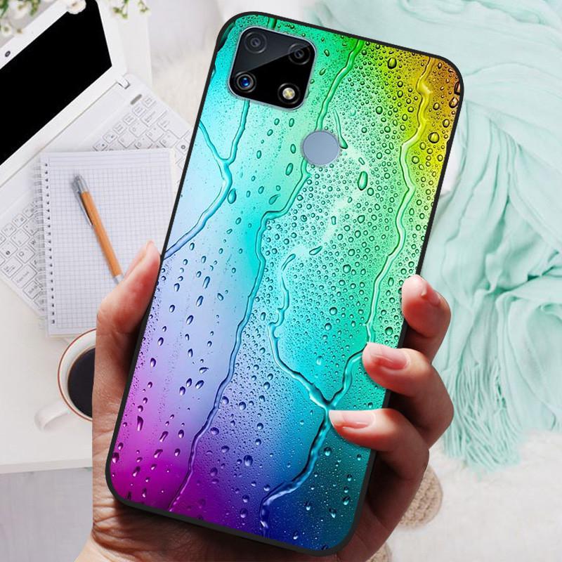Pro Realme C25s pouzdro Soft TPU silikonový kryt na telefon pro OPPO Realme C25 pouzdro Bumper C25S RMX3195 C 25S nárazuvzdorný kryt Coque