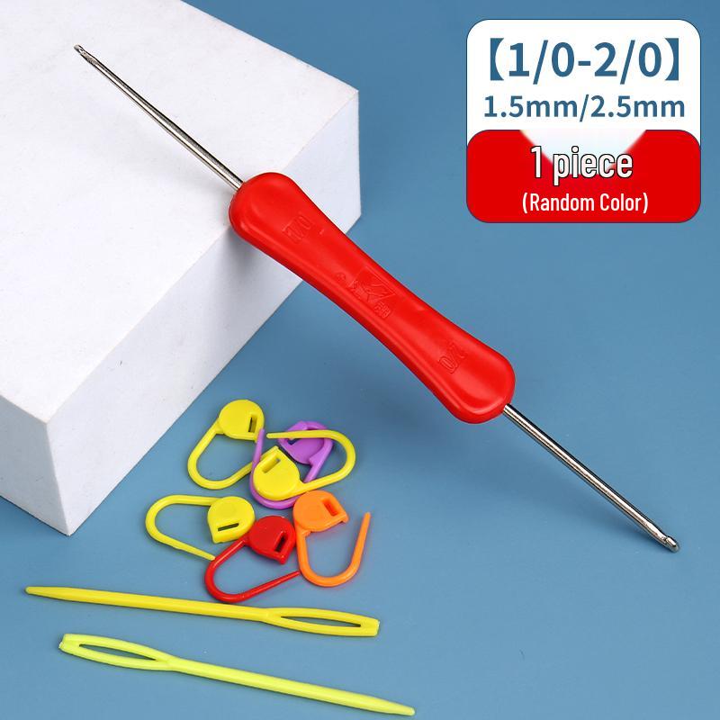 Double-Ended Crochet & Knitting Tool Set: Fine Hooks for Sweaters, Hats, Slippers, Bags