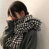 Korean Style Plaid Thickened Winter Shawl Scarf for Women