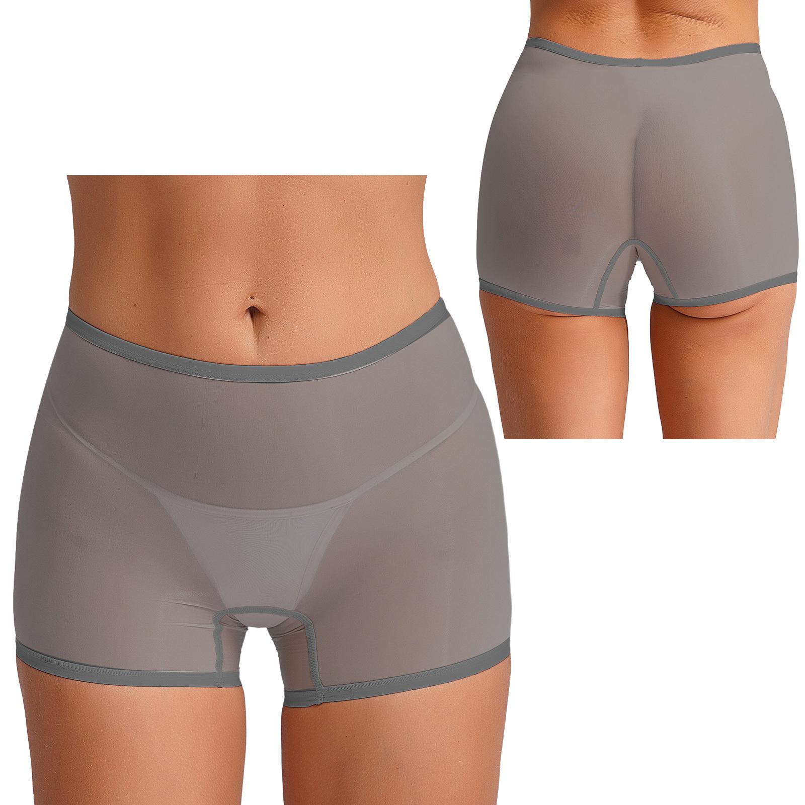

Жіночі еластичні безшовні обтягуючі труси, нічна білизна, нижня білизна, шорти-олівець, спандекс, еластична занижена талія, безпечні шорти, труси, штани One Size сірий
