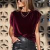 Velvet Fashion Casual Women's T-shirt: Spring/Summer 2026 Collection