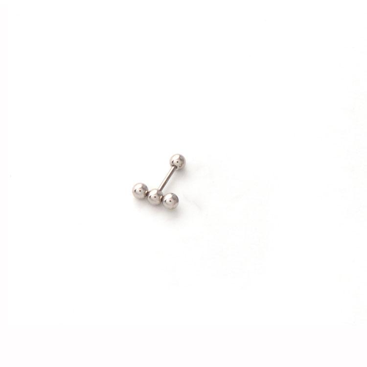 1pcs New Style Stainless Steel Ear Piercing Cz Stud Earrings Snake Moon Round Ball Arc Cartilage Helix Conch Screw Back Earring