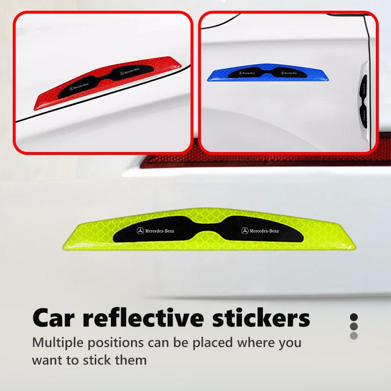 AABGW1 For Benz 4PCS 3D Epoxy Car Door Reflective Strips Security Warning Stickers Accessories Exclusive AMG SPRINTER V CLASS VIANO