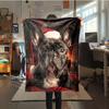 1Pc Cartoon Print Flannel Blanket, High Quality Comfortable for All Seasons, Home Decor, Warmth and Comfort, Perfect for Christmas Birthday Gift