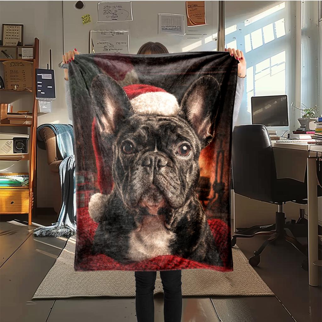 1Pc Cartoon Print Flannel Blanket, High Quality Comfortable for All Seasons, Home Decor, Warmth and Comfort, Perfect for Christmas Birthday Gift
