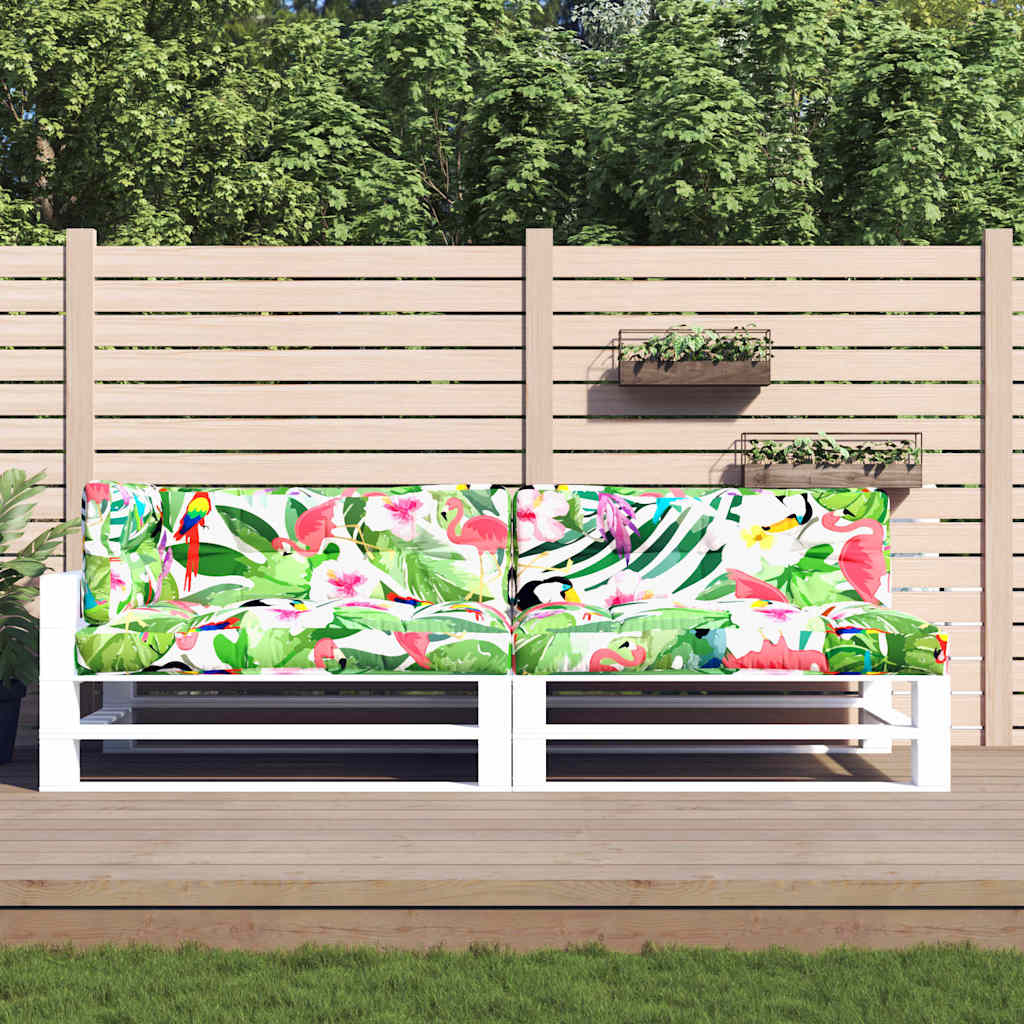 Vidaxl Pallet Cushions, 5 Pcs, Multicolored, Fabric