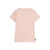 Puma Team Tee Letter Embroidery Round Neck Short Sleeve T-Shirt Women Tops Peach-Pink 624706-63