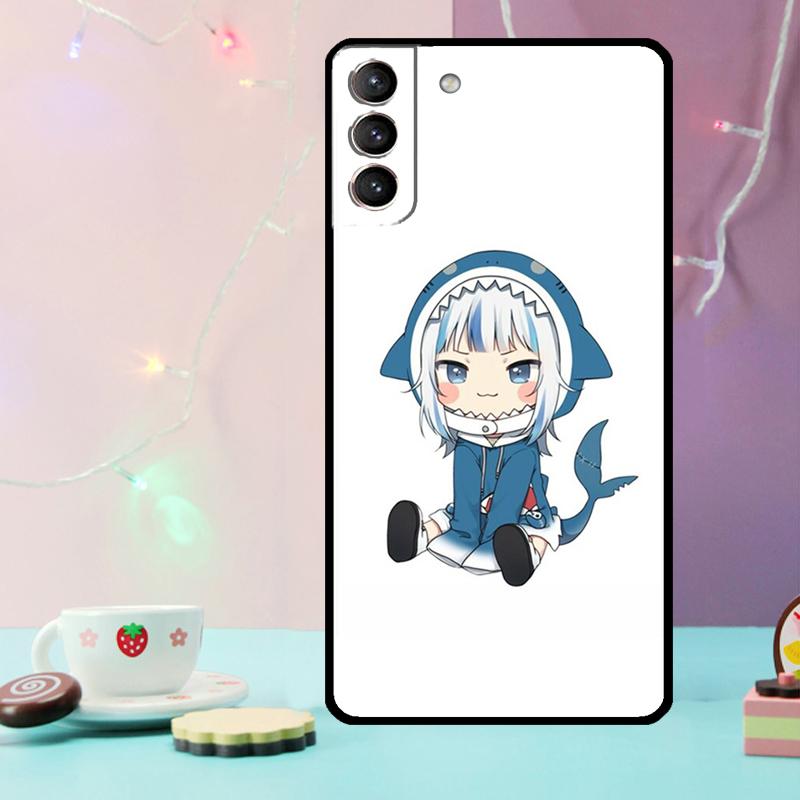 Anime Hololive Gawr Gura Phone Case For Samsung Galaxy S24 S25 Ultra S21 S22 S23 Ultra S9 S10 S20 Plus S25 FE Cover