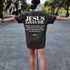 Jesus liebt dich Christliches T-Shirt: Übergroßes Streetwear-Hemd