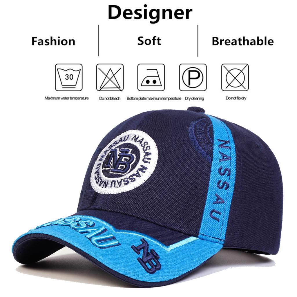 Unisex Baseballkappen mit Buchstabenstickerei Frühling und Herbst Outdoor Verstellbare Freizeitkappen Sonnenschutzhut