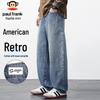 Erkek Amerikan Retro Geniş Paça Kot Pantolon