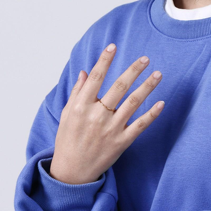1mm Dünner Stapelring Schlichter Bandring für Frauen Mädchen