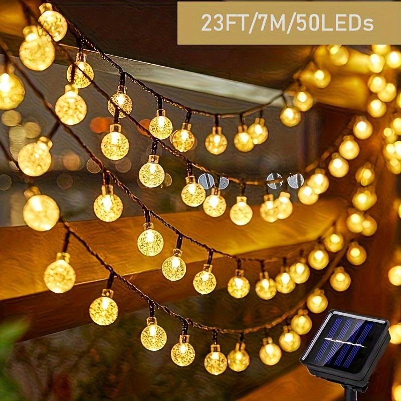 1 Set mit 20/50/100 LED Solar-Kugellichtern, Lichterketten, geeignet für Garten, Camping, Rasen, Blumenbeet, Straßenrand, Hochzeits- und Festivaldekoration