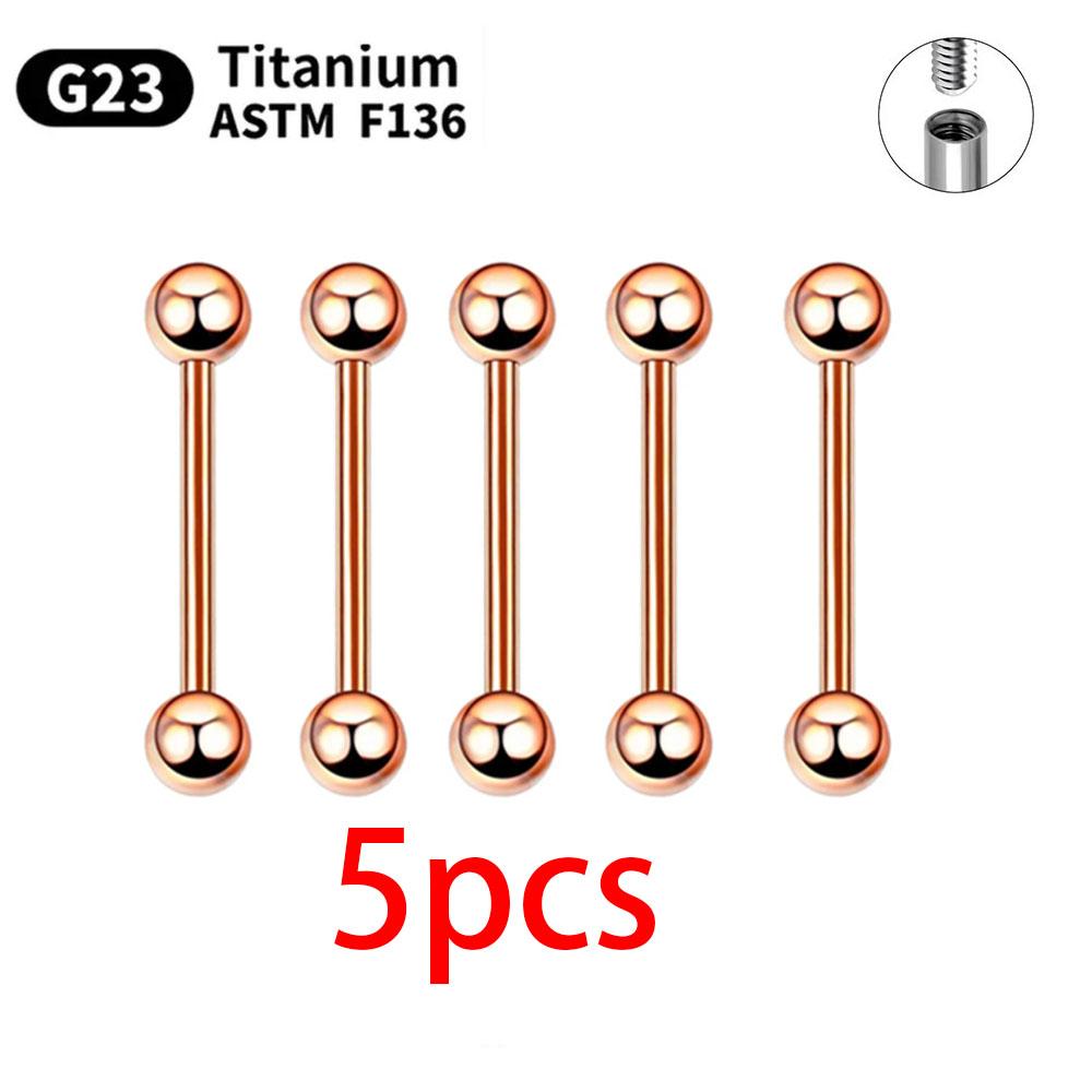 1/10pcs External Internal thread Piercing Jewelry G23 Titanium 14G 16G Long Industrial Barbell Ring Tongue Sexy Barbell