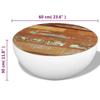 Bowl Shaped Coffee Table Solid Reclaimed Wood 60x60x30 Cm