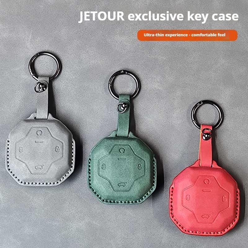 Car Key Case Bag Remote Control Protection Cover For Chery Jetour T2 Traveler Fob 4 Buttons Buckle Durable Accessories