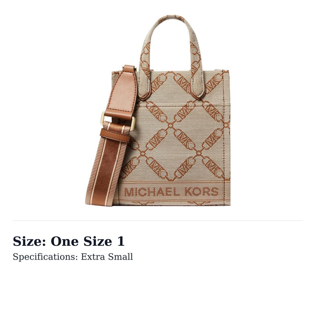 MICHAEL KORS Gigi Fabric Tote Handbag Mini Women's Beige & Yellow & Brown 32F3G3GC4J-969