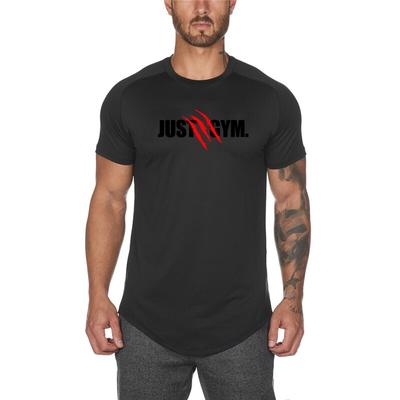 Muscleguys Men's Mesh Running Breathable T-Shirt Top Summer Fitness Soft and Smooth Polyester Short Sleeve