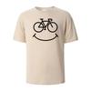 Bike Smile Print T-Shirt Casual Short Sleeved Tops Summer Tees For Unisex100% Cotton O-neck Oversize Streetwear Basic Top