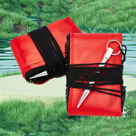 1Pc/1 Set Portable Drawstring Fishing Net Heavy Duty Fish Locating Catching Guard Net Fishing Protection Collection Mesh Bag Storage Netting Basket