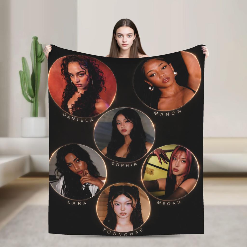 Katseye Music Girl Group Blanket Quality Soft Cozy Throw Blanket Autumn Travel Couch Bed Funny Bedspread