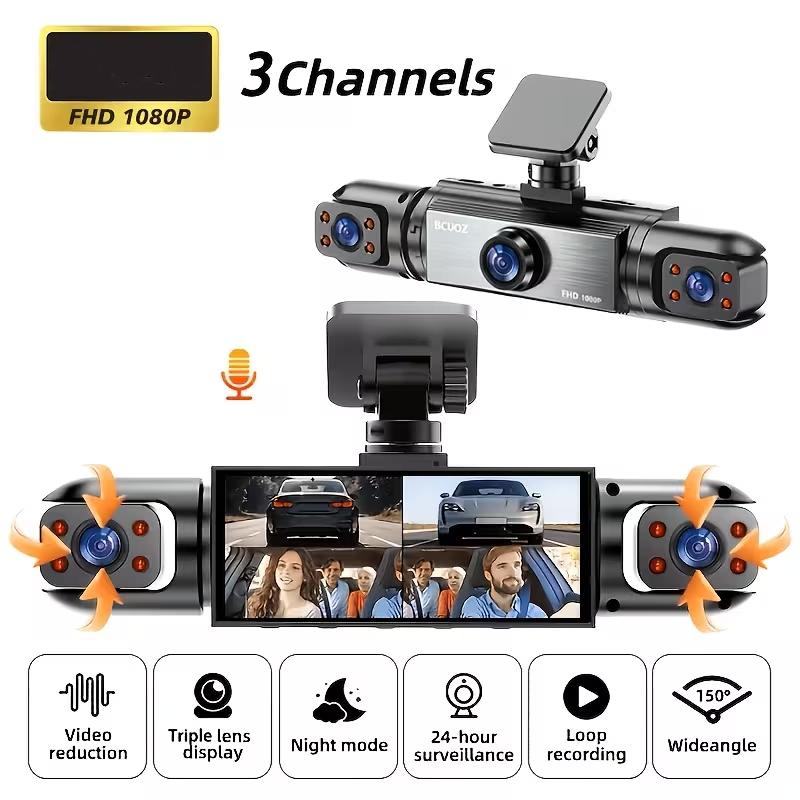 360° Panoramic Dash Cam with 3/4