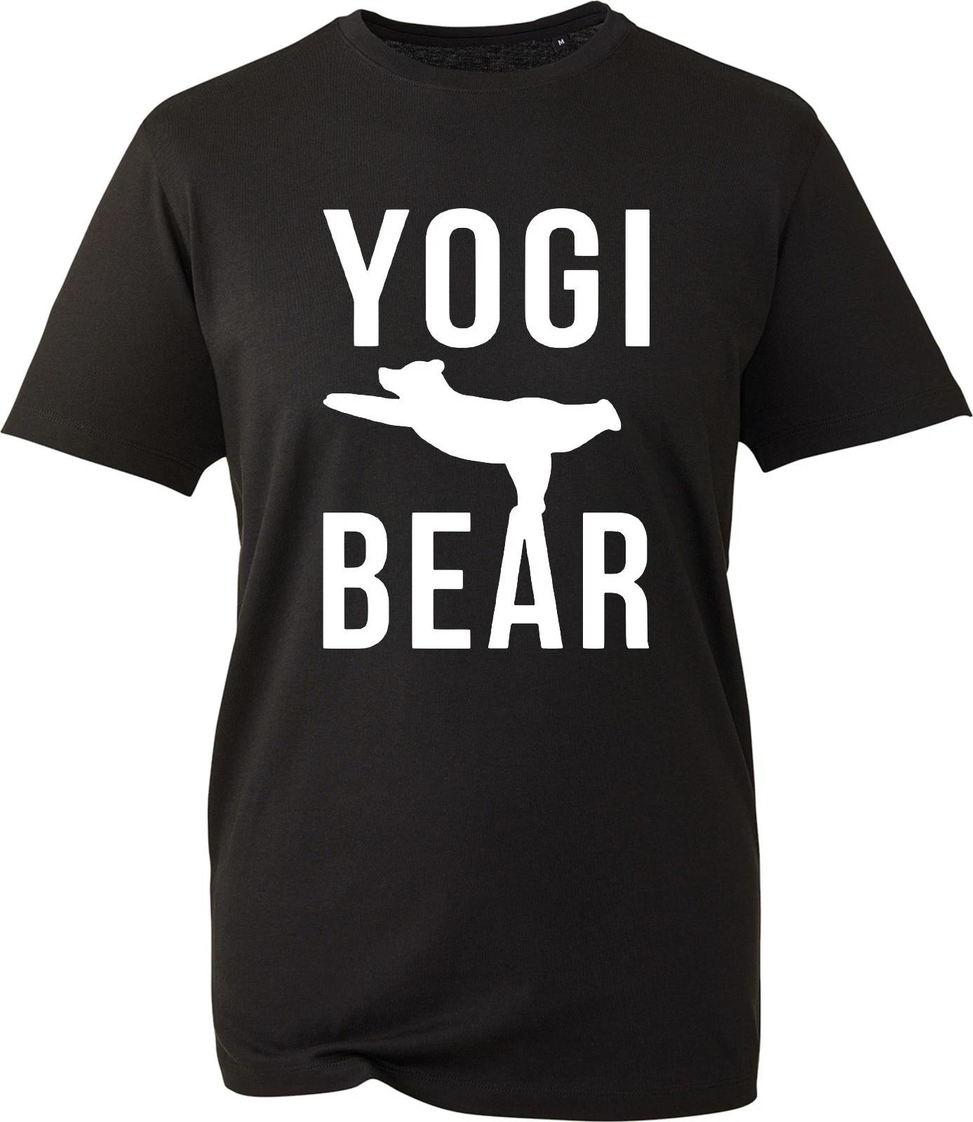 

Funny Yoga Bear T-Shirt, Workout Exercise Gym Humor Graphic Tee Cool Unisex Gift S
