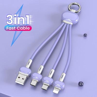 Καλώδιο USB Type C 3 σε 1 για iPhone 13 12 11 XS X XR 3 σε 1 2 σε 1 Καλώδιο USB Φορτιστής Καλώδιο Micro USB Type C για Xiaomi Redmi