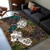 3D HOMM3 Heroes of Might and Magic Map Treasure Chest Retro Game Carpet Rug for Living Room Bedroom Home Sofa,Non-slip Floor Mat