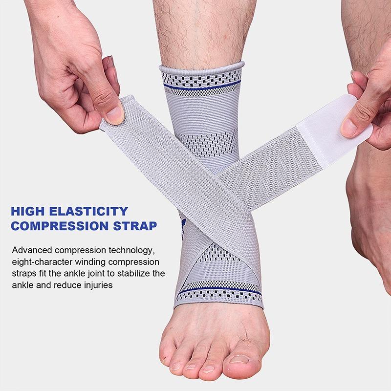 1Pair Ankle Support Brace Adjustable Compression Sleeve for Achilles Tendon Support and Plantar Fasciitis Sprained Ankle Pain